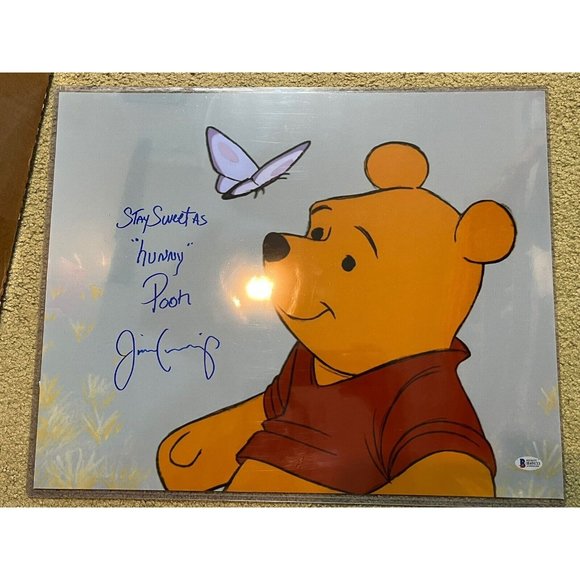Jim Cummings Signed 16”x20” Photo Winnie The Pooh Beckett Coa Inscribed! So Cute
